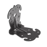 Уголок крепежный фигурный 105-105-100 черный матовый 63195