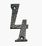 Цифра 4 черный матовый 63202