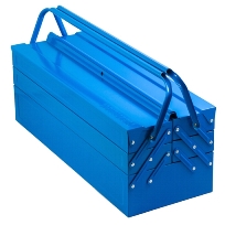 Ящик инструментальный метал 5 отделений 430х200х200мм голубой 57865