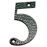 Цифра 5 черный матовый 63203