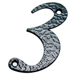 Цифра 3 черный матовый 63201