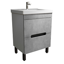 Тумба для ванны Честер 60 Бетон + умывальник Грейс 60 73322