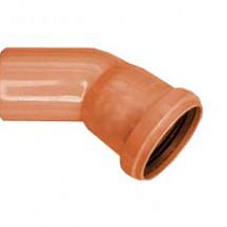 Отвод Дн 160 45* ПП (наружная канализация) рыжий 52208