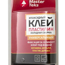 Клей холодная сварка "HOMEMASTER" эпоксидный универсальный 55г темно-серый (12) "MASTERTEKS" 72992