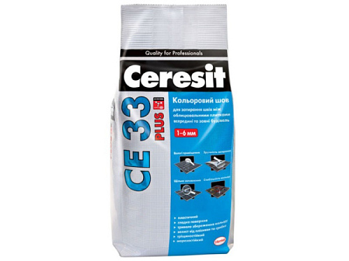 Затирка №07 SUPER СЕ33  СЕРАЯ,2кг, фольга"CERESIT" 47602