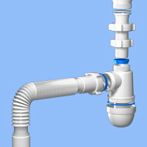 Сифон Ани 1 1/2" 40 с гибкой трубой 40х40/50 сборный С0115 34890