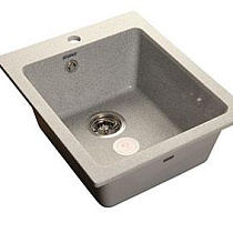 Мойка мрамор GRANFEST GF-P505 1-чаша 430*505мм 310-серый 57001