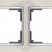 Рамка на 4 поста Snabb (слоновая кость/хром) W0041903 WERKEL 42396