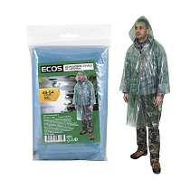 Плащ-дождевик на липучках полиэтилен 40мкм (размер 48-54) (1/10/100) "ECOS" 72033