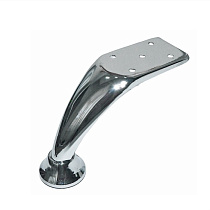 Ножка декоративная регулируемая ИЗОГНУТАЯ толстостенная Н-120мм (хром) 69329
