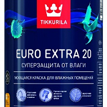 Краска "EURO EXTRA-20"  0.9л моющаяся д/влажных помещений "Тиккурила" 60317