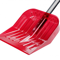 Лопата снеговая поликарбонат 430х420мм с черенком, красная"Альтернатива" М7261 70431