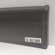 Плинтус напольный с кабель-каналами 70мм 2,2м "Деконика" 303 Венге темный 74852