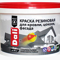 Краска резиновая "DALI" Серая 3кг (1) "Рогнеда" 50210