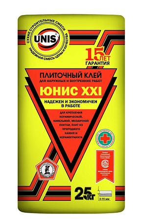 Клей для плитки UNIS 'ЮНИС-XXI', 25 кг 20461