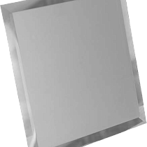 Квадратная зеркальная серебряная плитка с фацетом 10мм КЗС1-01 - 180х180 мм/10шт