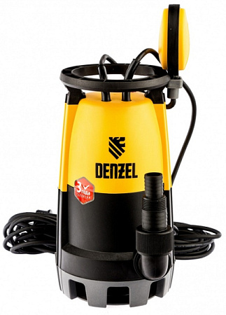 Насос погружной дренажный DENZEL DP-600S (600Вт; Qmax= 13000л/час.; Нmax=7 м) 75328