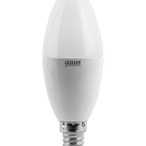Лампа Gauss LED 3 Вт, E14, 4100 K, свеча, керамическая 36734