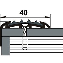 Профиль угловой наружный 35*20,8мм 1,8м ПУ 71.1800.03 с ПВХ вставкой, шоколад 58651