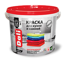 Краска латексная РОГНЕДА 'DALI' для кухни и ванной биозащитная влагостойкая, 9 л 23210