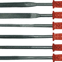 Набор надфилей, 140мм, 6шт пластмассовая ручка 47643