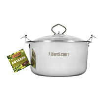 Котелок походный 3л из нержавеющей стали с крышкой 3л/4 BOYSCOUT 04043