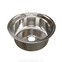 Мойка нерж врезная круглая D510 т.0,6 (+ бол.сифон) 68474
