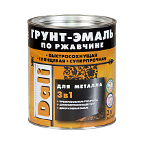 Грунт-эмаль по ржавчине "DALI" 3 в 1 слоновая кость (RAL1014) 2,0л (3) Рогнеда 73427