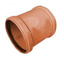 Муфта Дн 160 ПП (наружная канализация) рыжая 52373
