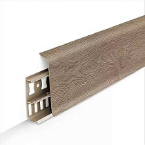 Плинтус напольный с кабель-каналами 70мм 2,2м "Деконика" 205 Дуб капучино 74846