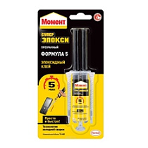 Клей  МОМЕНТСупер Эпокси формула 5 14 мл шприц (4/24) ХЕНКЕЛЬ 60248