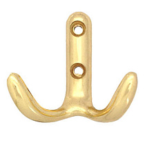Крючок-вешалка 2-рожковый усиленный (бронза) 69254