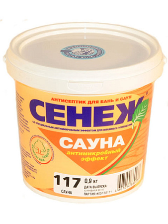 Антисептик СЕНЕЖ 'САУНА-117', 0,9 кг 08697