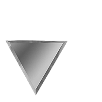 Зеркальная серебряная плитка ПОЛУРОМБ внутренний РЗС1-01(вн) 20х17