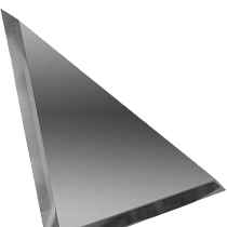 Треугольная зеркальная графитовая плитка с фацетом 10мм ТЗГ1-03 - 250х250 мм/10шт