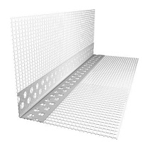 Угол штукатурный с сеткой 25*25*3000мм белый 42755