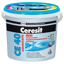 Затирка №16 AQUASTATIC СЕ 40 Графит ведро 2кг "CERESIT" 46884