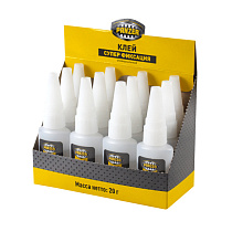 Клей супер фиксации универсальный 20г в шоу-боксе "PANZER" 72939