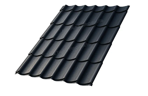 Металлочерепица МП Ламонтерра (VALORI-20-DarkGrey-0.5) 69223