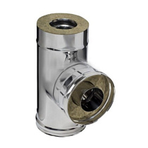 Сэндвич тройник 90* (430/0,5мм+оцинковка) Ф115х200 56195