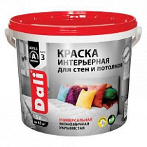 Краска акриловая "DALI" интерьерная белоснежная 2,5л 64972