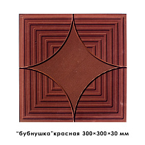 Плитка Ромб 300*300*30 Звезда красная (1под/240шт; 6 кг/шт.) 37807