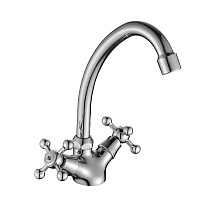 Смеситель для кухни двухвентильный с высоким поворотным изливом DR54028, DECOROOM 68154
