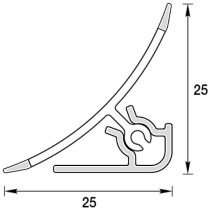 Плинтус для столешницы 3,0м "Идеал" 111/Мрамор светло-серый 74368