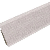 Плинтус напольный с кабель-каналами 85мм 2,2м "Деконика", 253 Ясень серый 67447