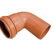 Отвод Дн 160 87,5* ПП (наружная канализация) рыжий 52210