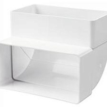 Колено вертикальное 120х60мм б/уп 52033