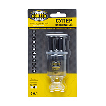 Клей супер Эпоксидный прозрачный 6 мл шприц "PANZER" 72940