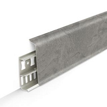 Плинтус напольный с кабель-каналами 70мм 2,2м "Деконика" 547 Лофт светло-серый 74853