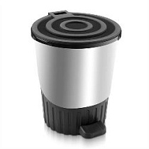 Контейнер д/мусора 8л Дюна педальный серебро 01061 64760